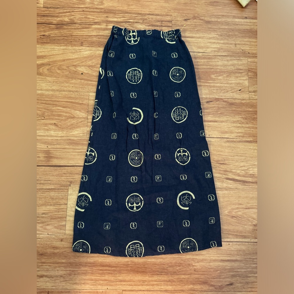 Long blue skirt